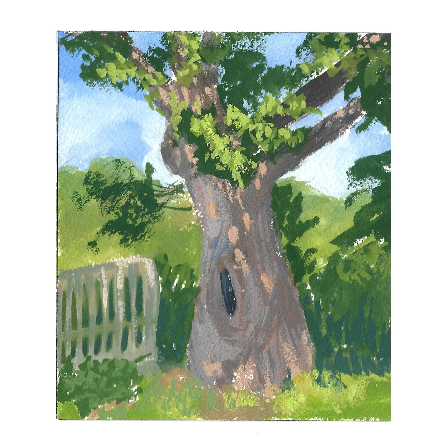 Gouache landscape