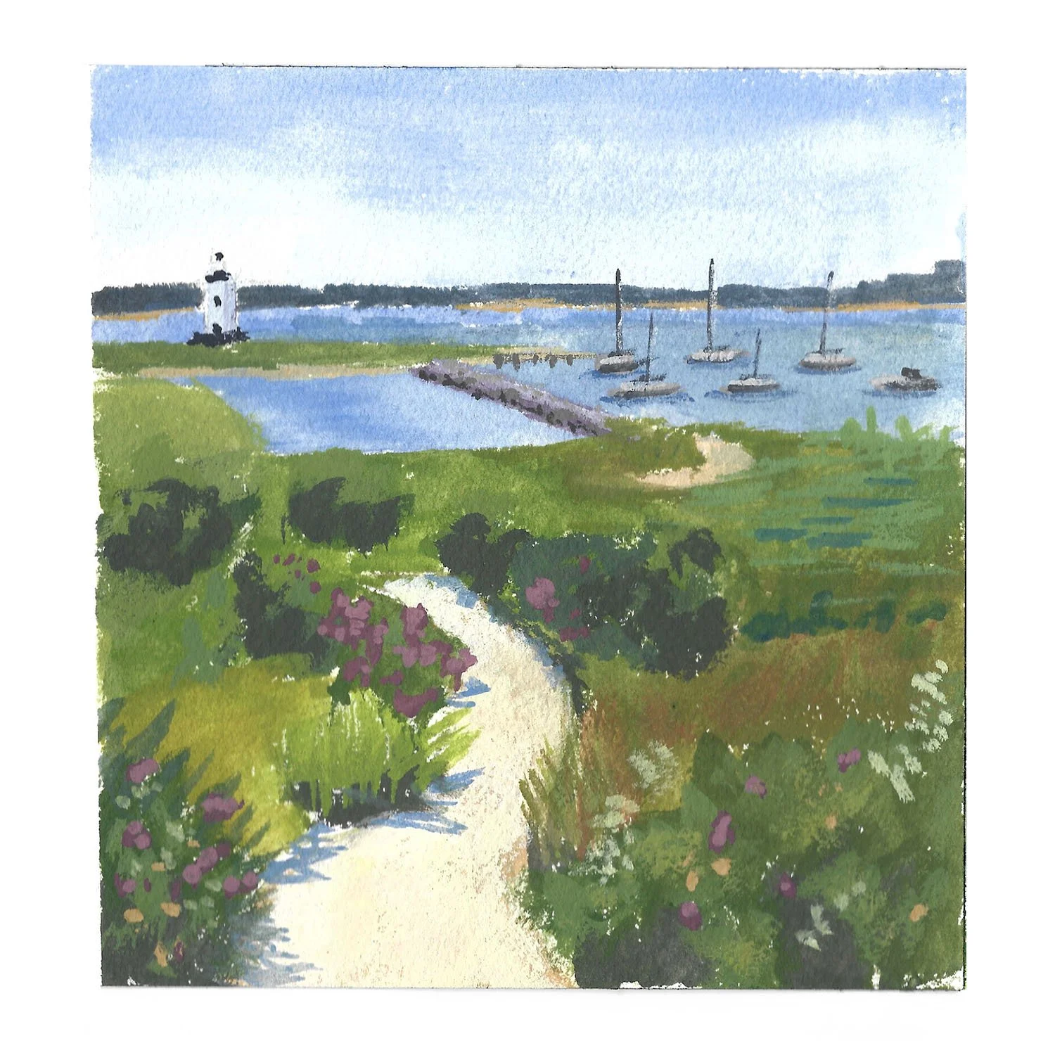 Gouache landscape