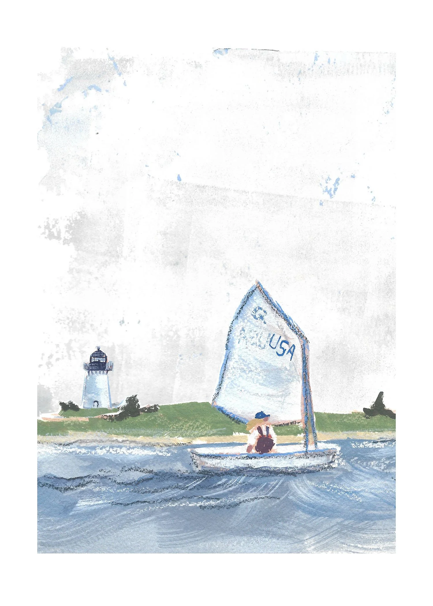 Watercolor, collage