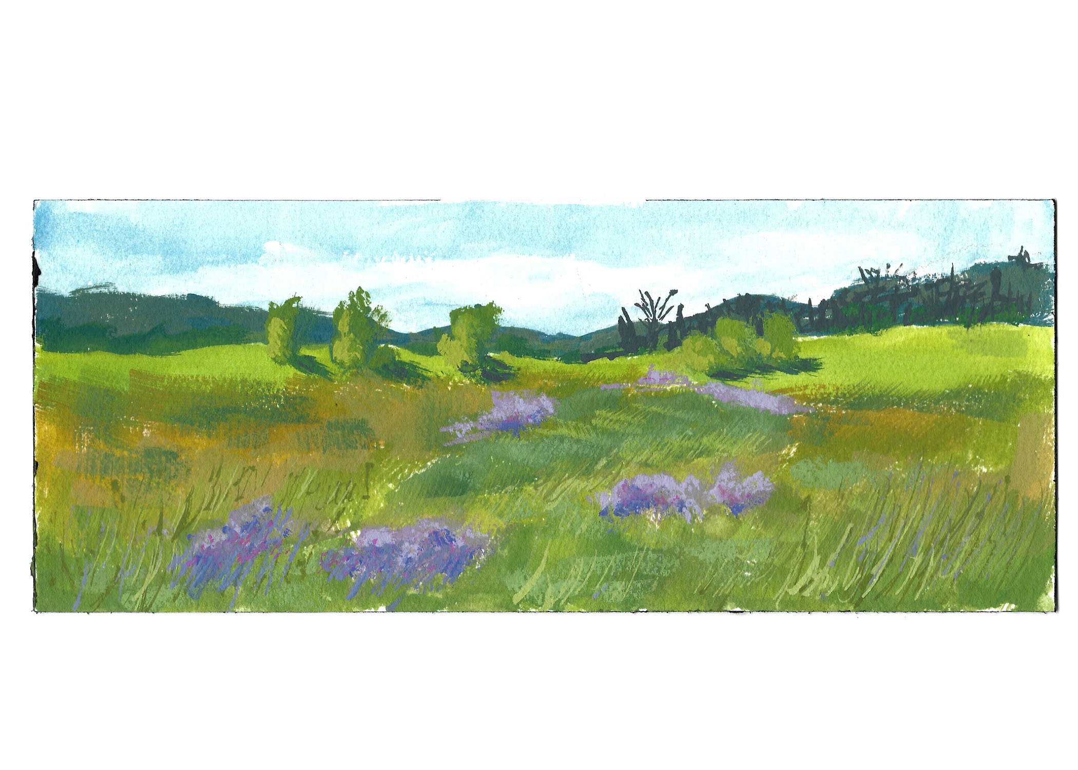 Gouache landscape