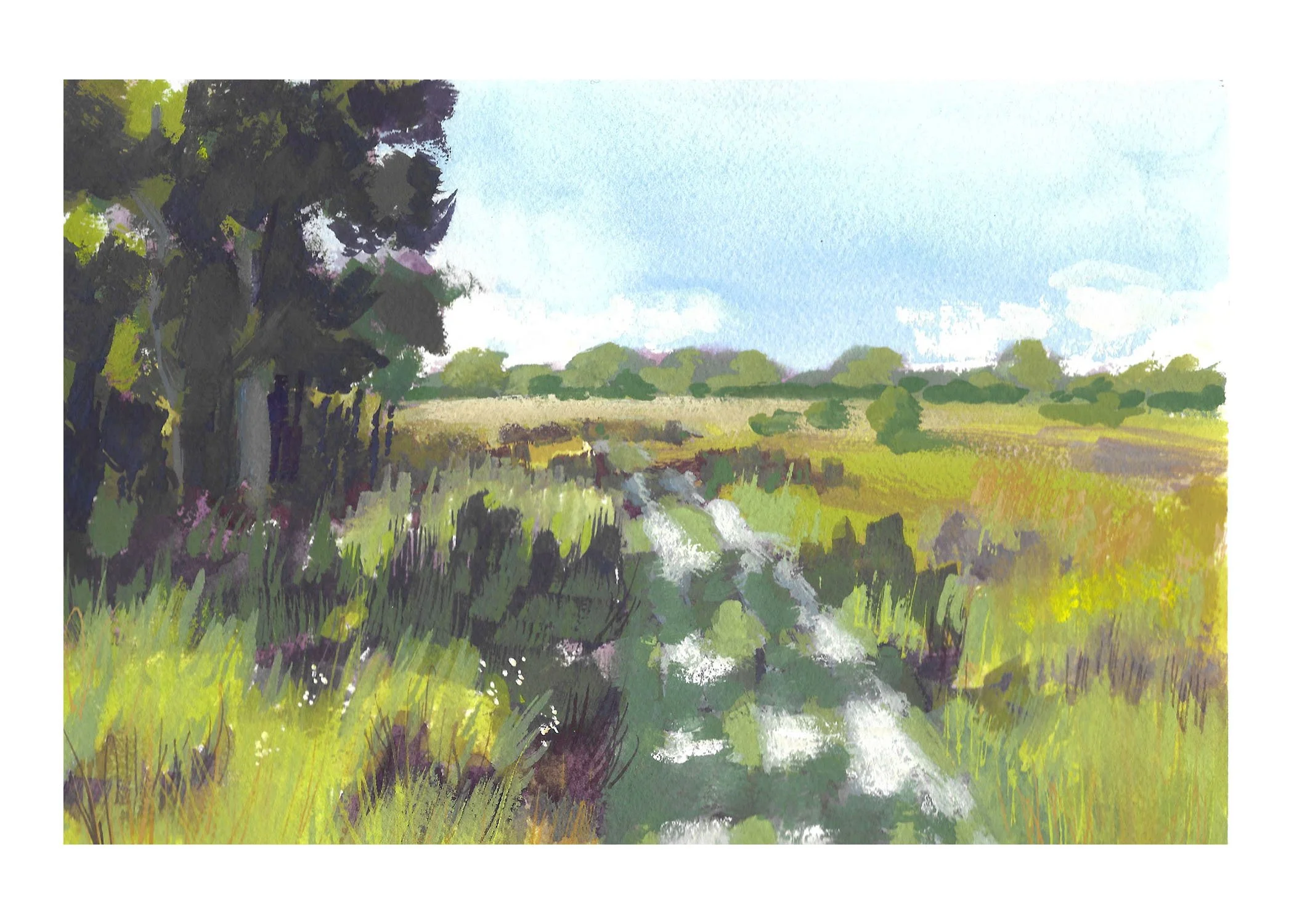 Gouache landscape
