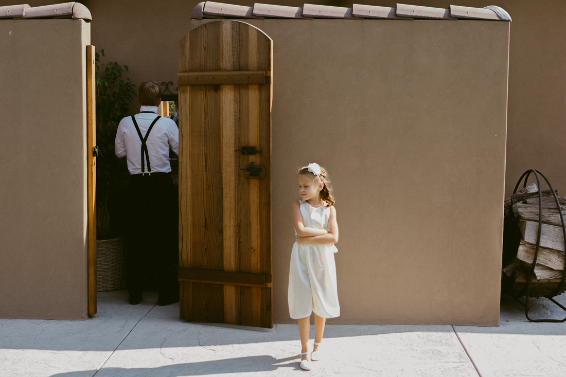 Lake Tahoe California Wedding Photographer groom and the flower girl photo 