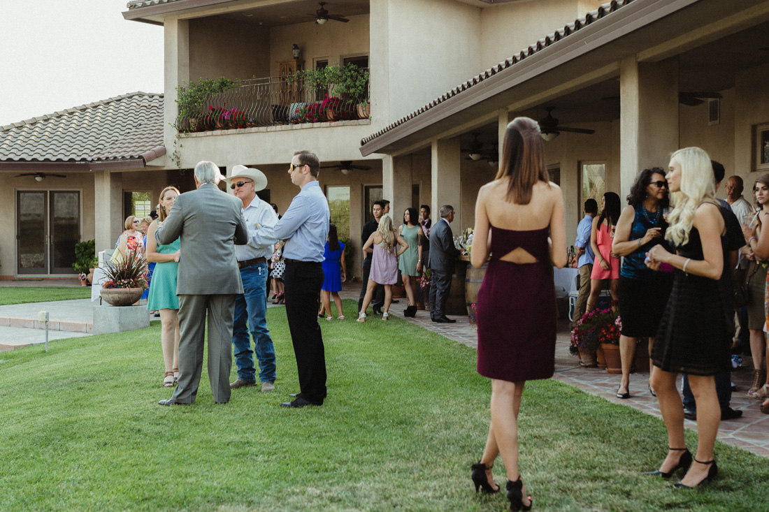 California Wedding private venue guests talking
