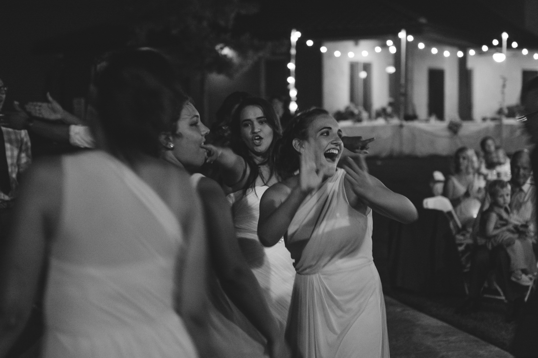 California Wedding private venue bride dancing with her friends photo