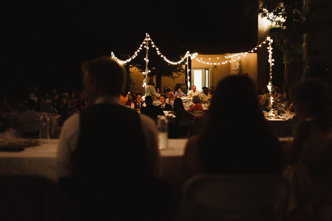 California Wedding private venue bride and groom dinner photo