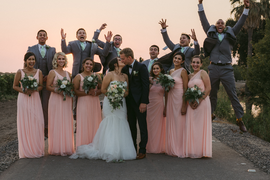 California wedding private venue bridal party photo