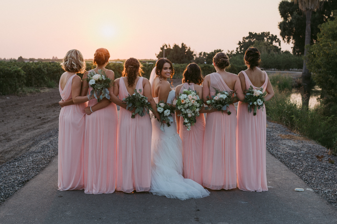 California wedding private venue bride and her bridesmaids photo