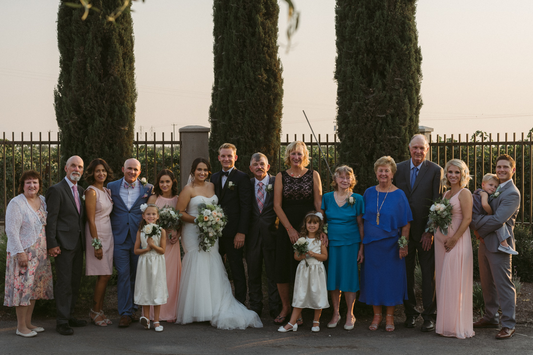 California wedding private venue family photo 