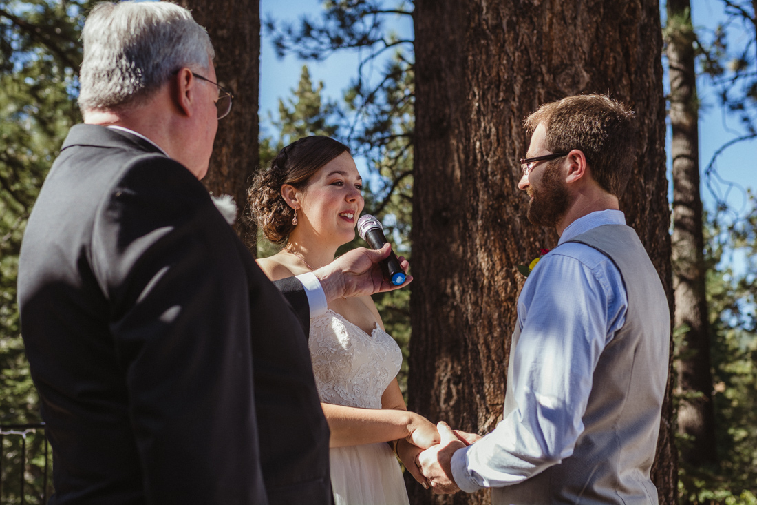 Galena Creek Hatchery bride saying her vows photo