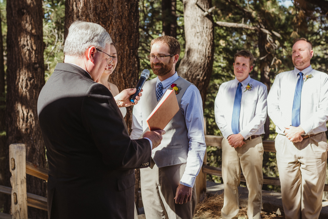 Galena Creek Hatchery groom saying his vows photo