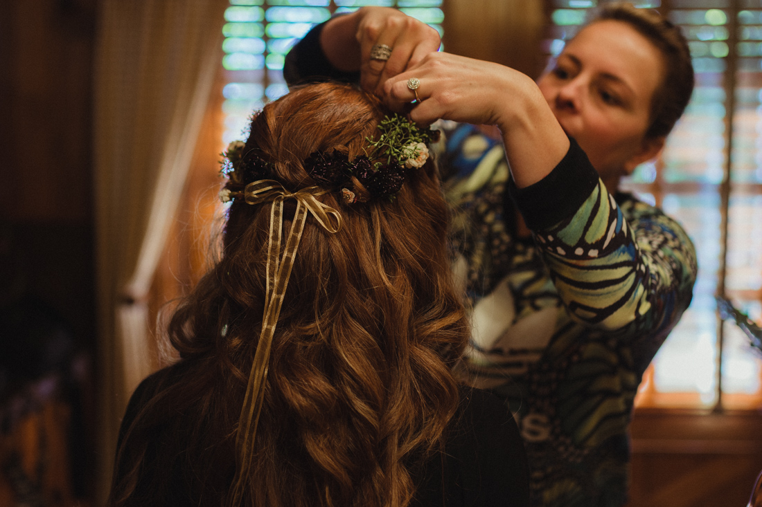 Incline Village wedding flower crown photo 