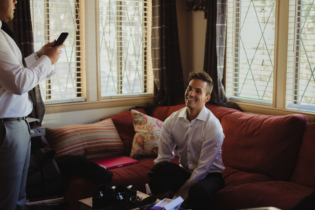 Incline Village wedding groom getting ready photo