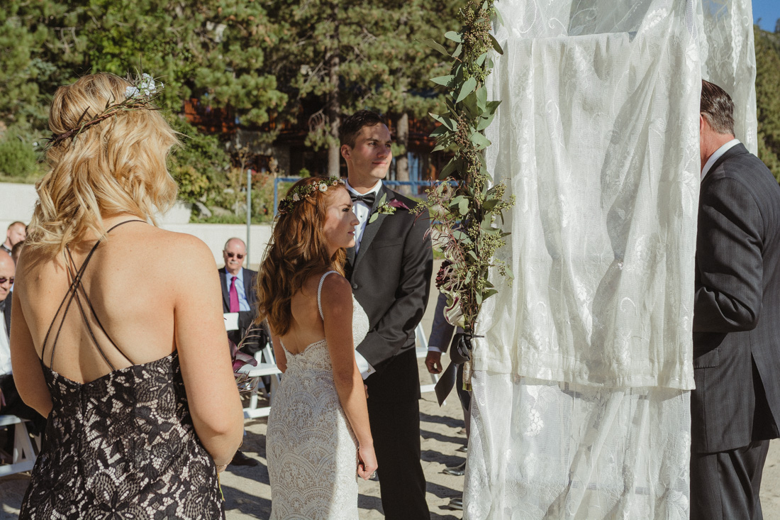 Incline Village wedding ceremony at the beach