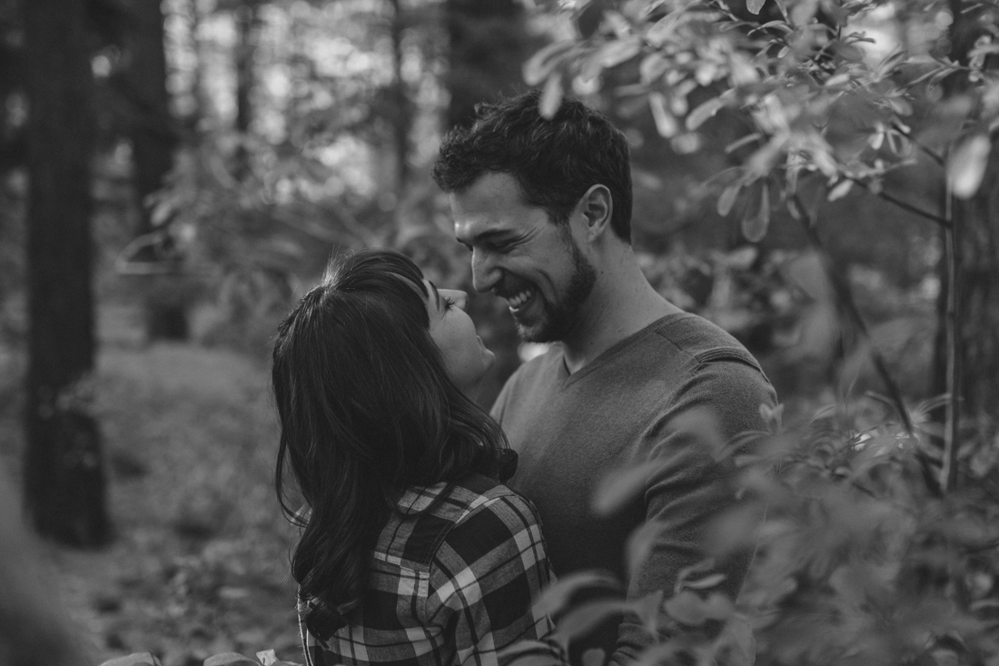 Galena Creek engagement session couple kissing photo