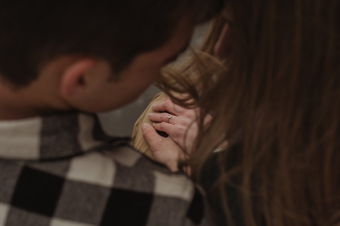 Engaged couple in Donner CA