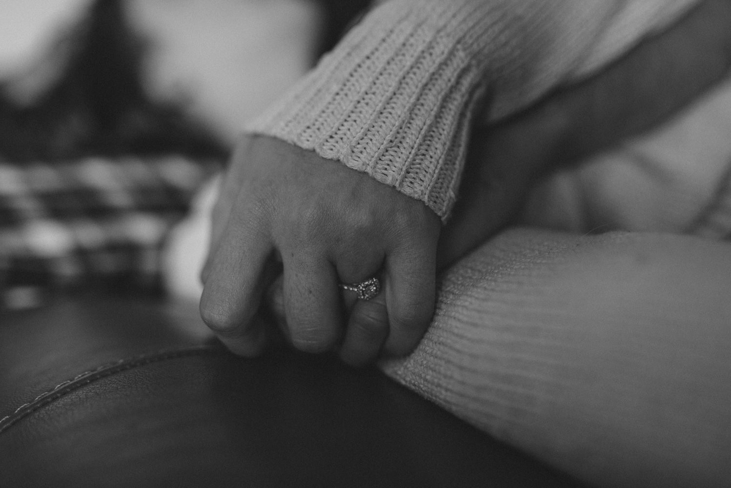 Home session- couple holding hands photo. 