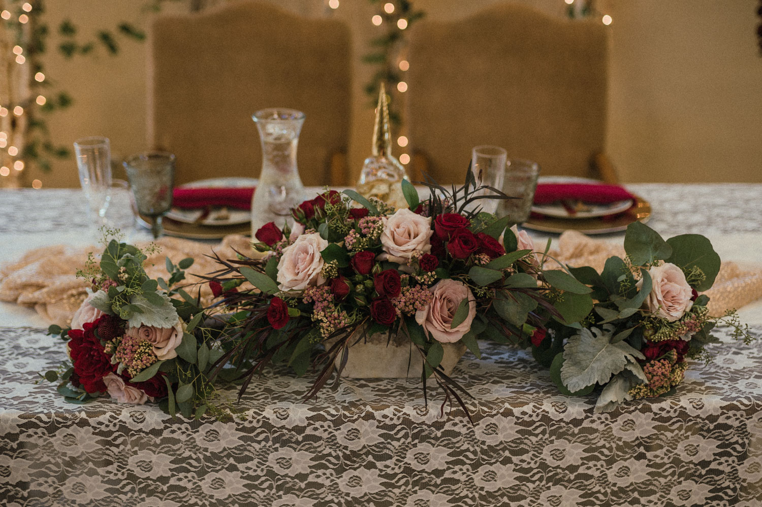 Wilbur D May Museum wedding, Beauty and the Beast flower decor photo