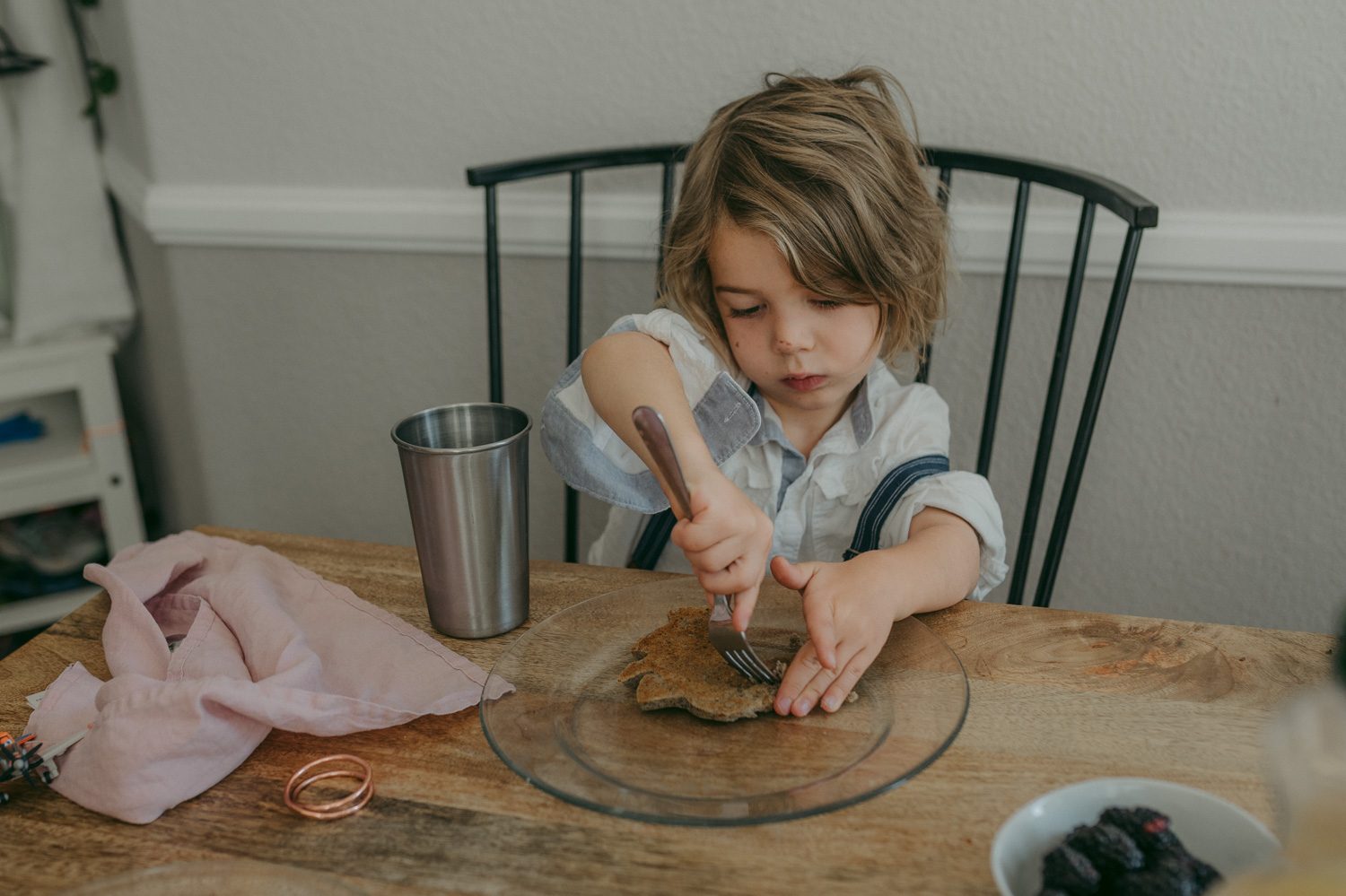Reno home session boy eating a pancake photo