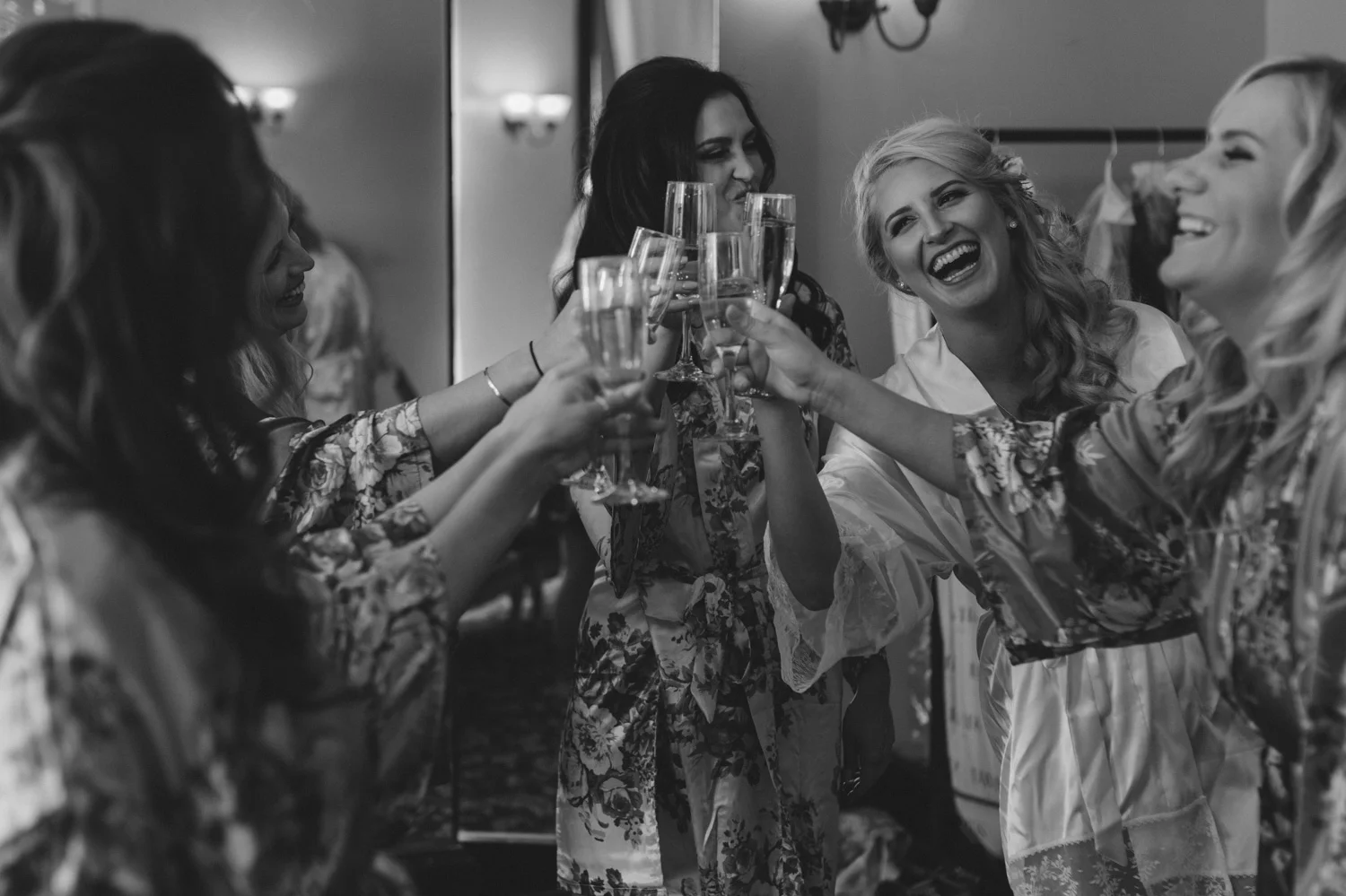 Wedgewood Sequoia Mansion wedding bride with her best friends photo