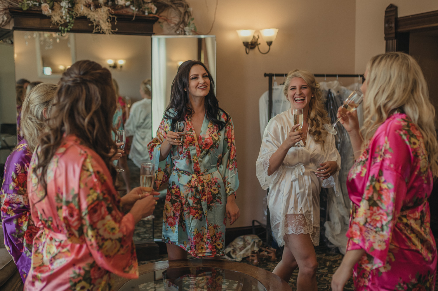 Wedgewood Sequoia Mansion wedding bridesmaids laughing photo