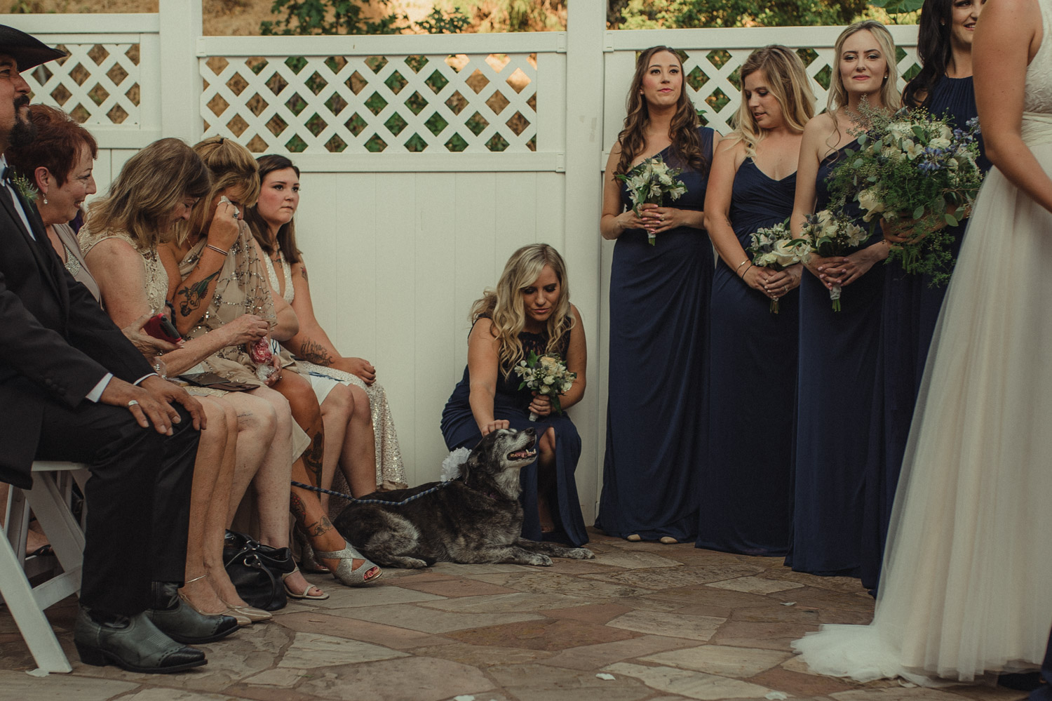 Wedgewood Sequoia Mansion wedding bridesmaid during the ceremony photo