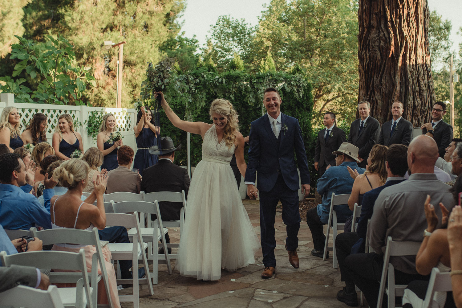 Wedgewood Sequoia Mansion wedding walking down the aisle photo