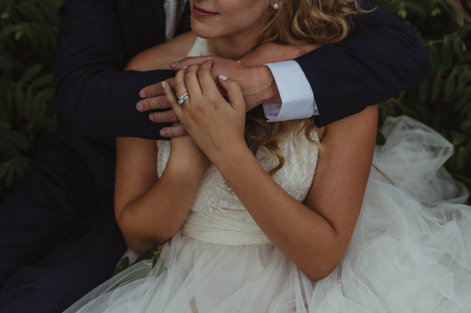 Wedgewood Sequoia Mansion wedding holding each other tightly photo