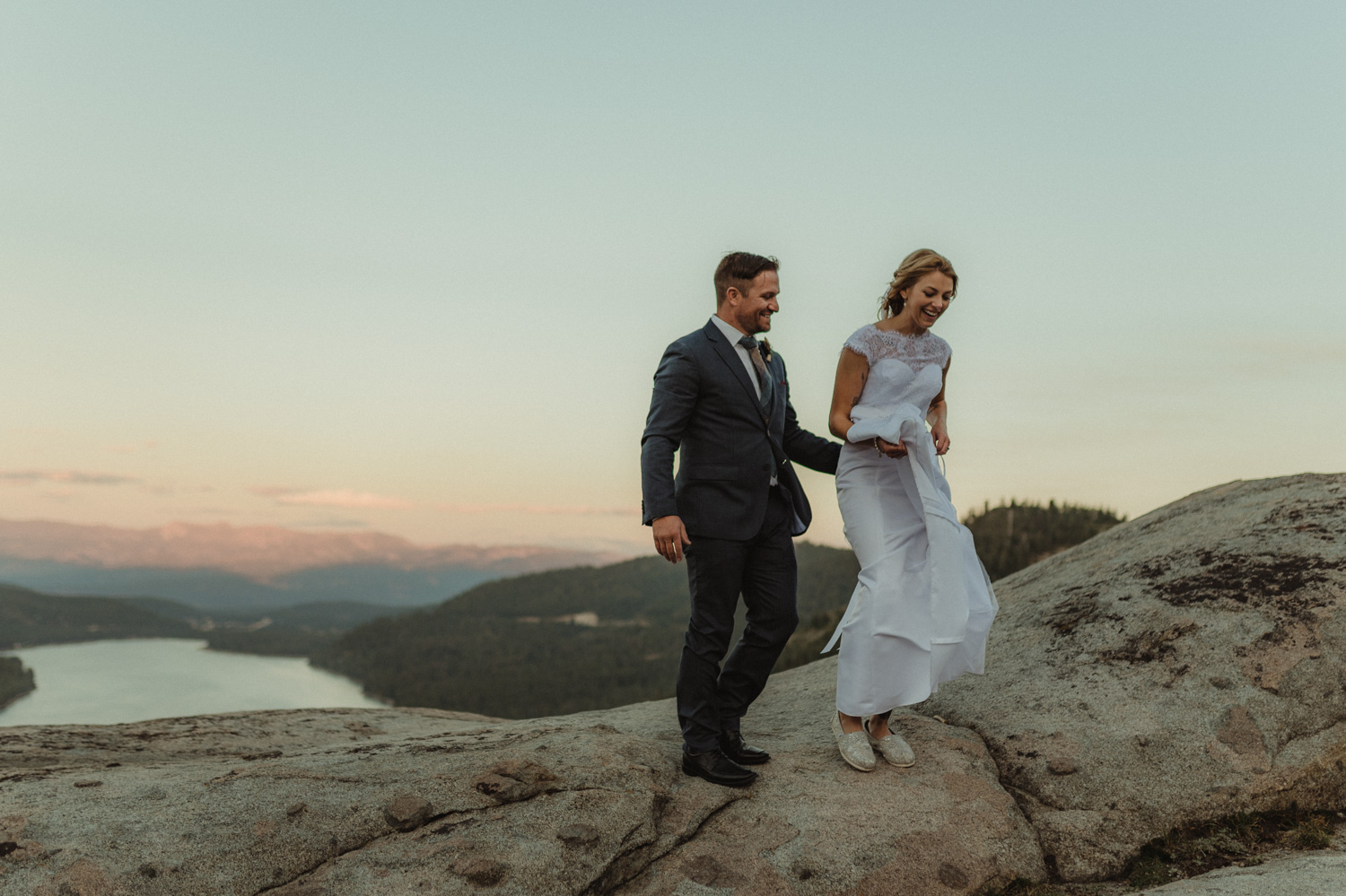 North Lake Tahoe wedding couple at Donner Pass photo