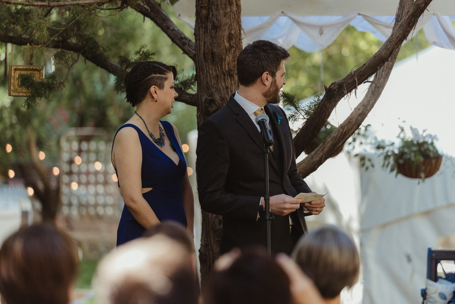Nevada City wedding ceremony speeches photo