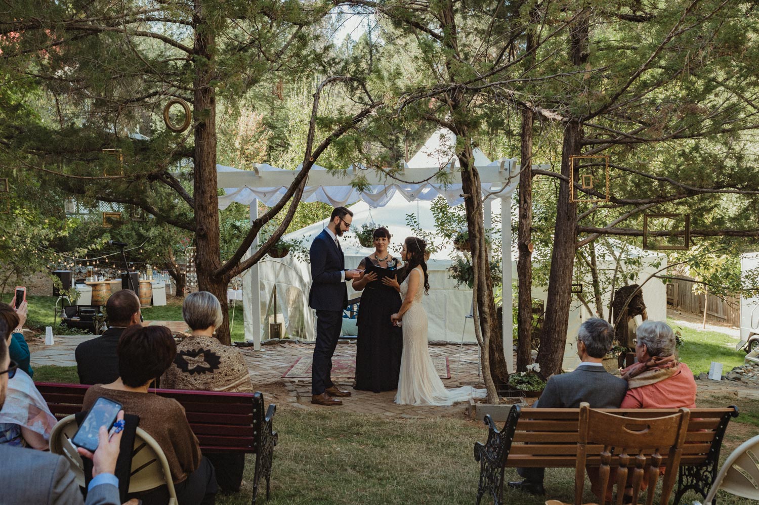 Nevada City wedding vows photo