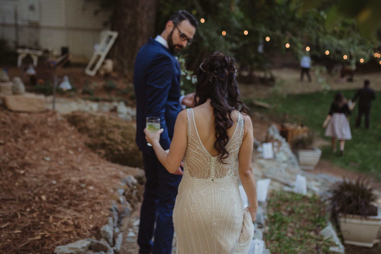 Nevada City wedding reception photo