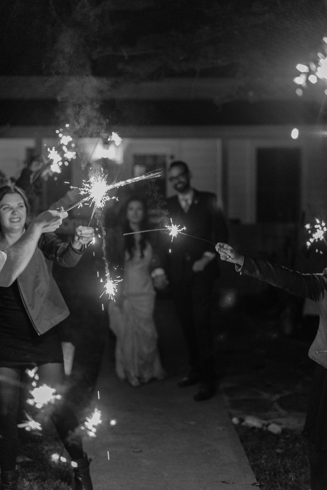 Nevada City wedding sparklers photo 