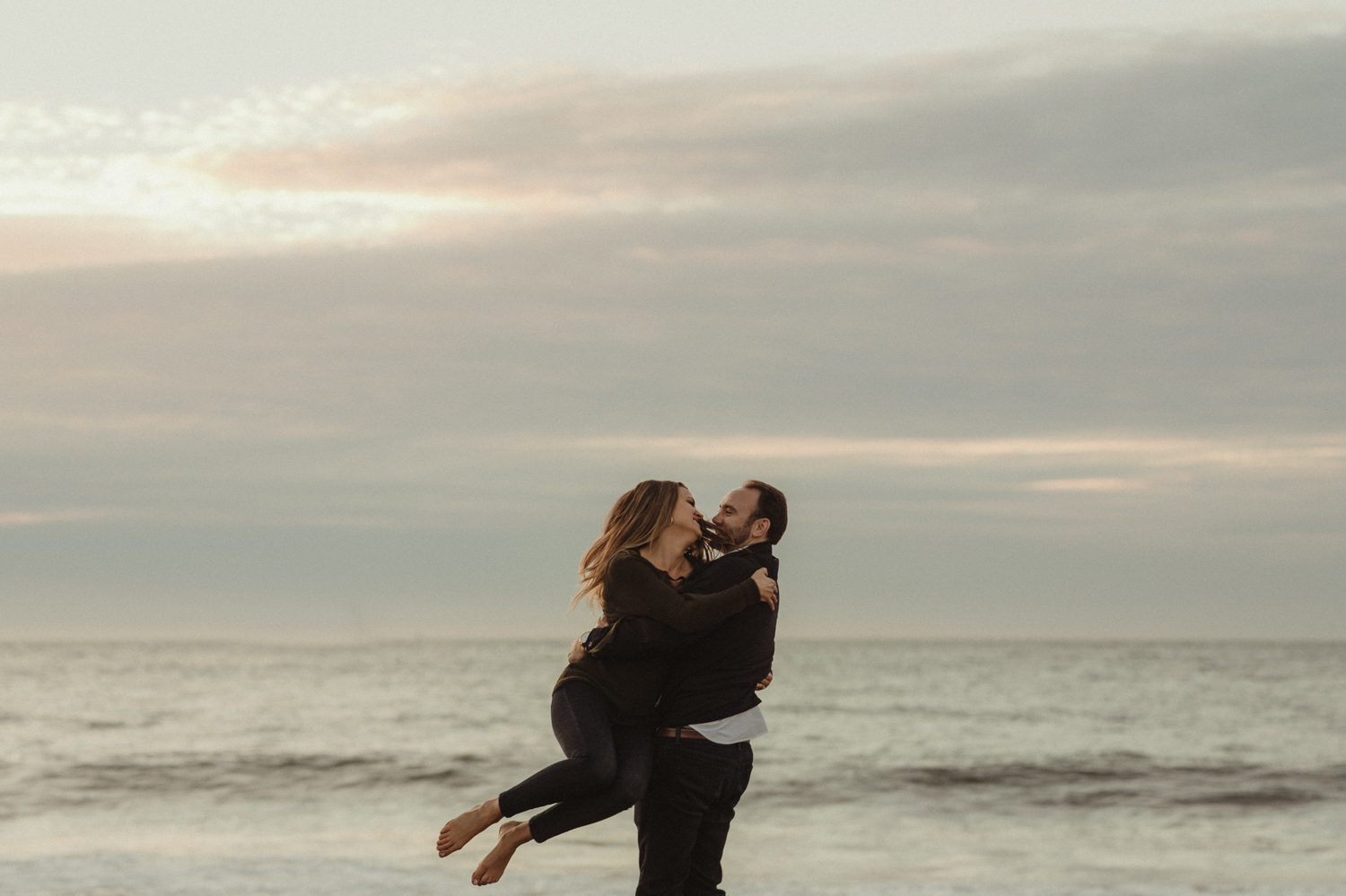 San Francisco engagement photo at Baker Beach