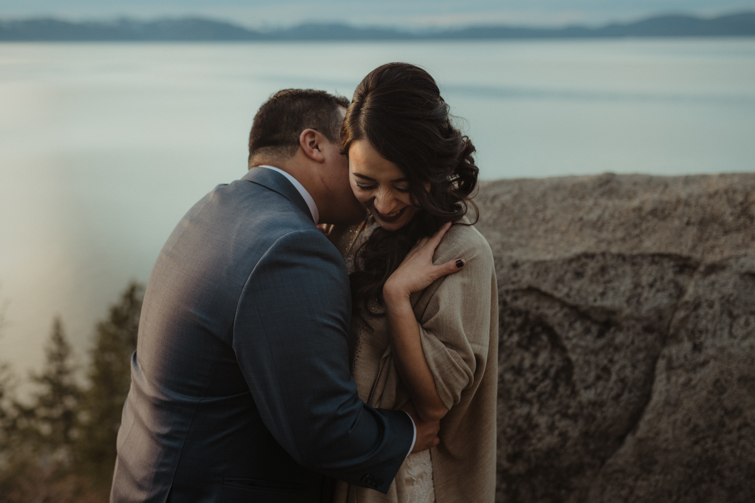 Logan Shoals elopement couple laughing photo