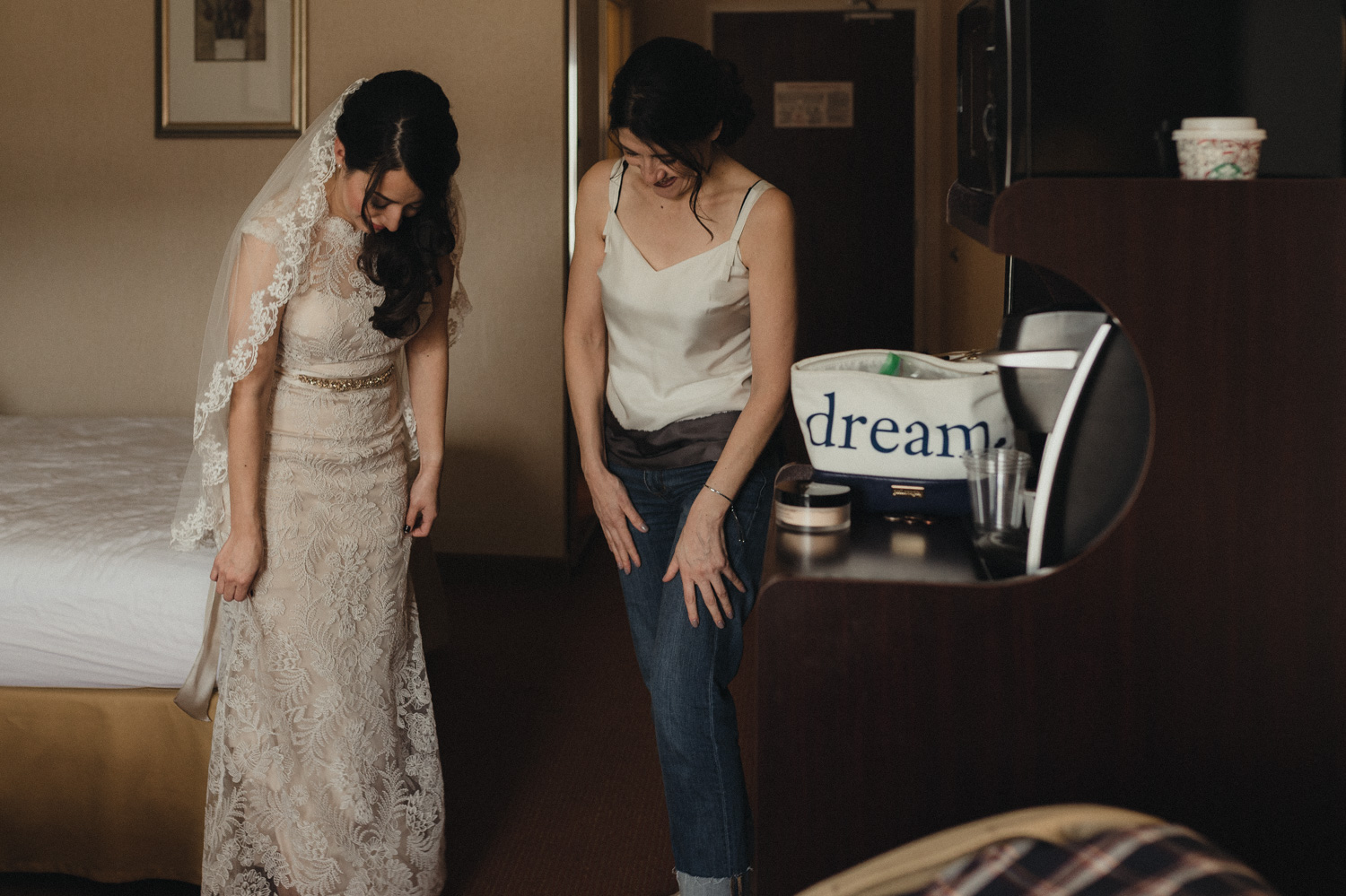 Logan Shoals elopement bride and mom photo