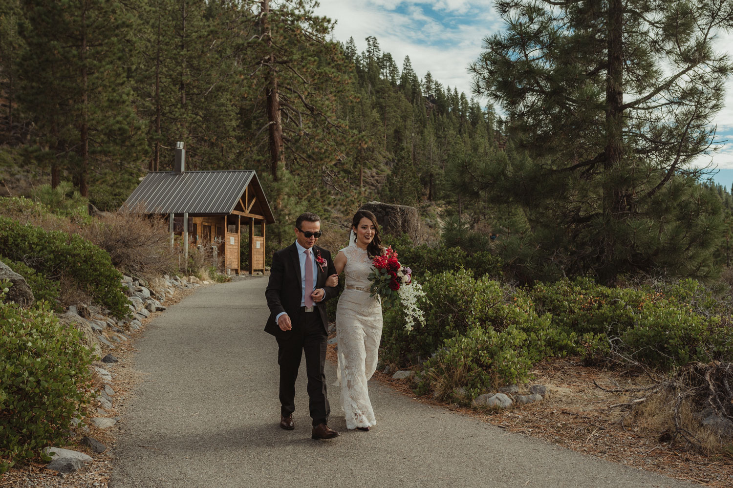 Logan Shoals elopement bride walking down the isle photo