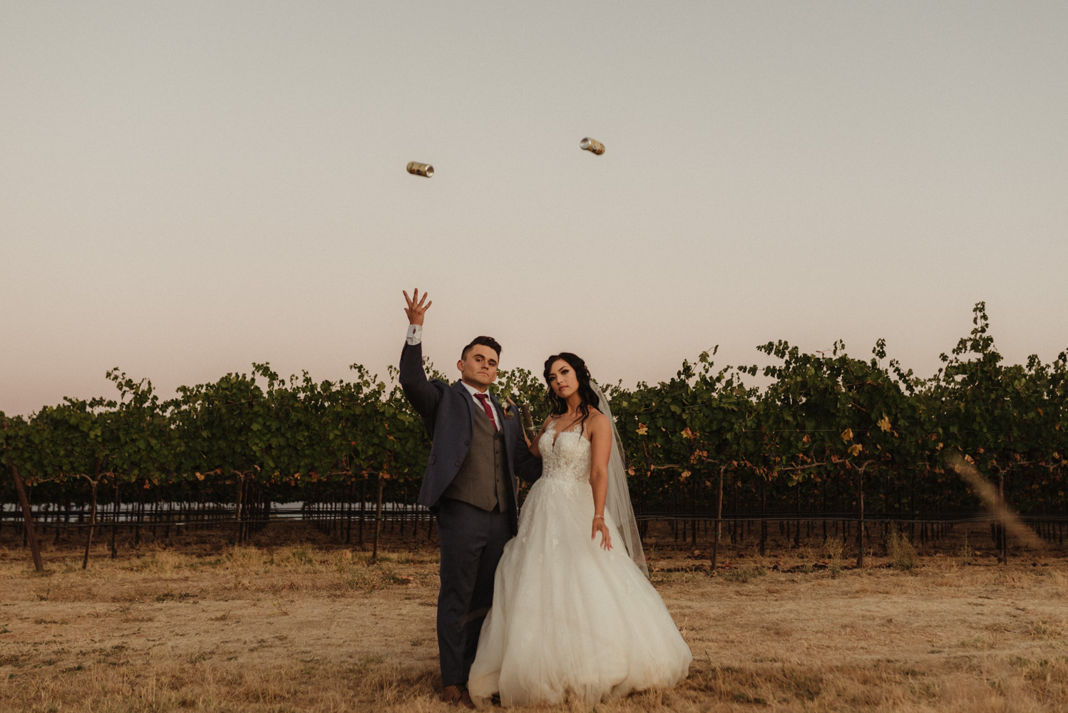 Ranch Victoria vineyard wedding beer photo