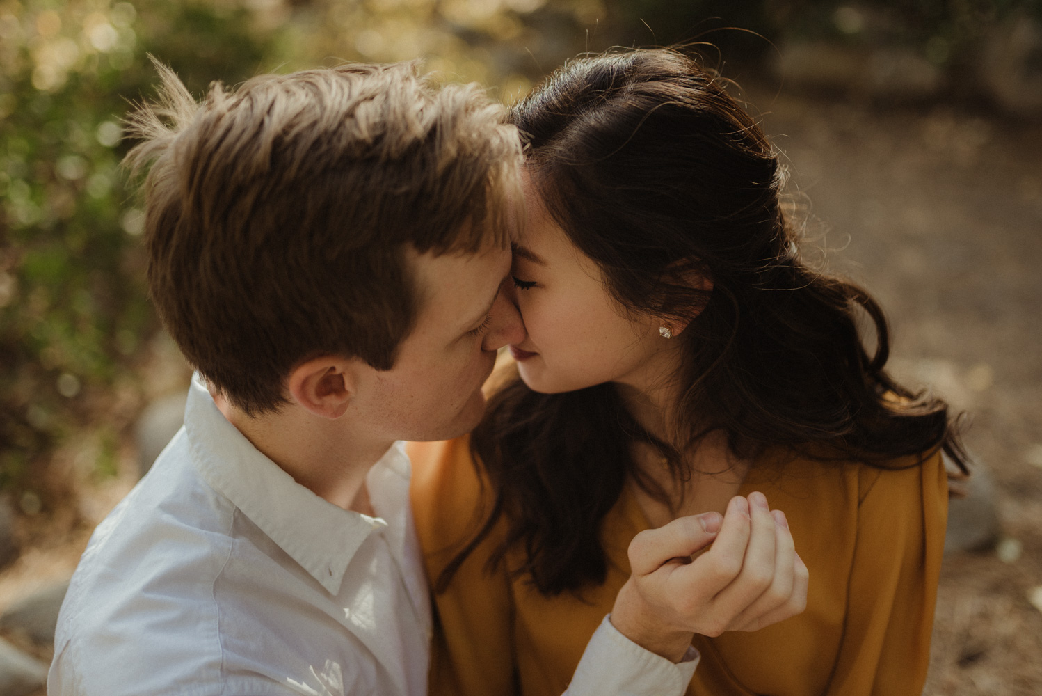 Galena Creek fall engagement session intimate photo