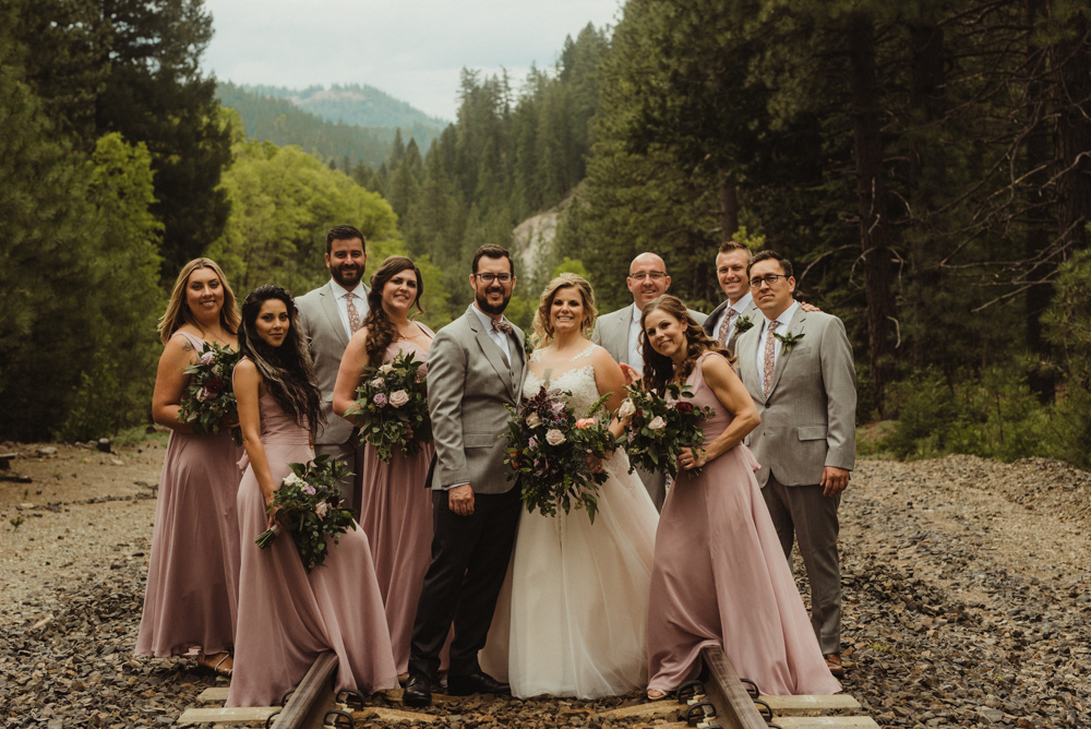 Twenty Mile House Wedding, photo of bridal party in a traditional pose