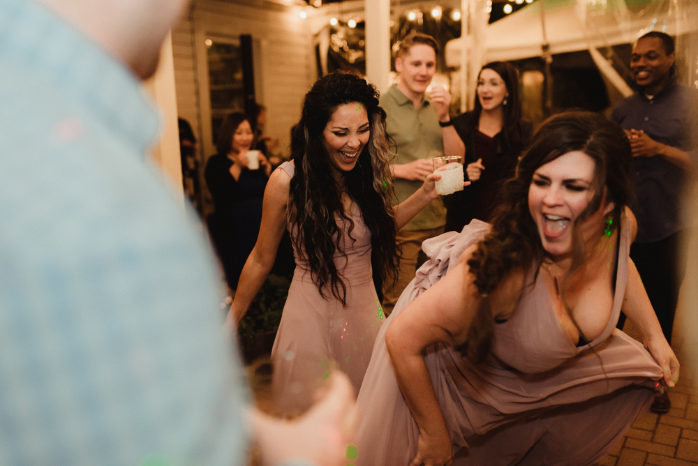 Twenty Mile House Wedding, photo of bridesmaid dancing