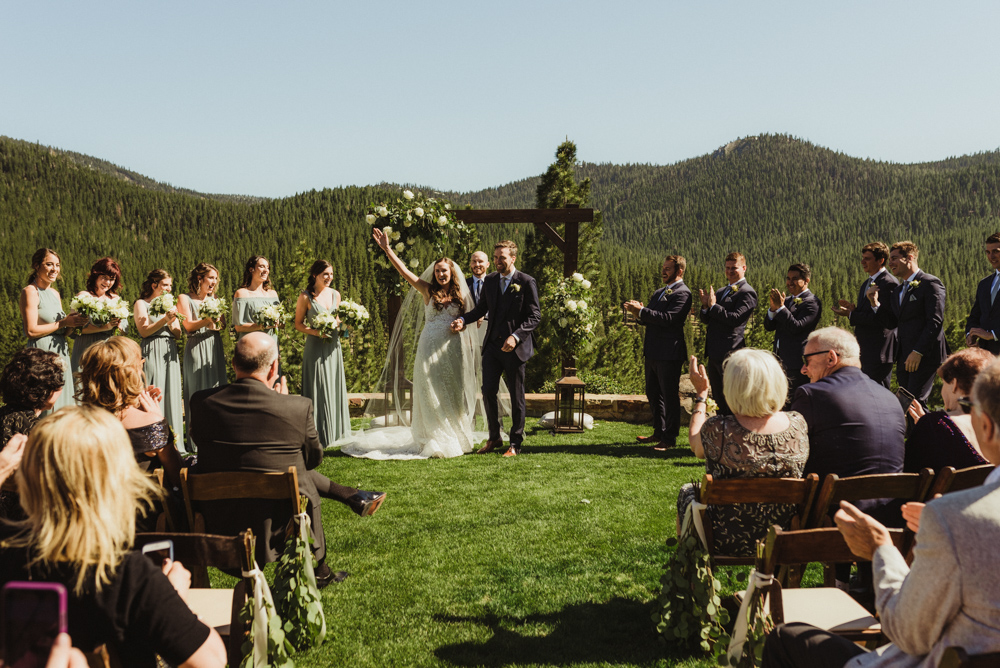 Martis Camp Wedding, just married photo