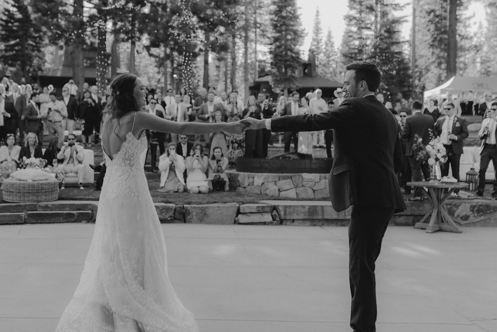 Martis Camp Wedding, couples non-traditional first dance photo