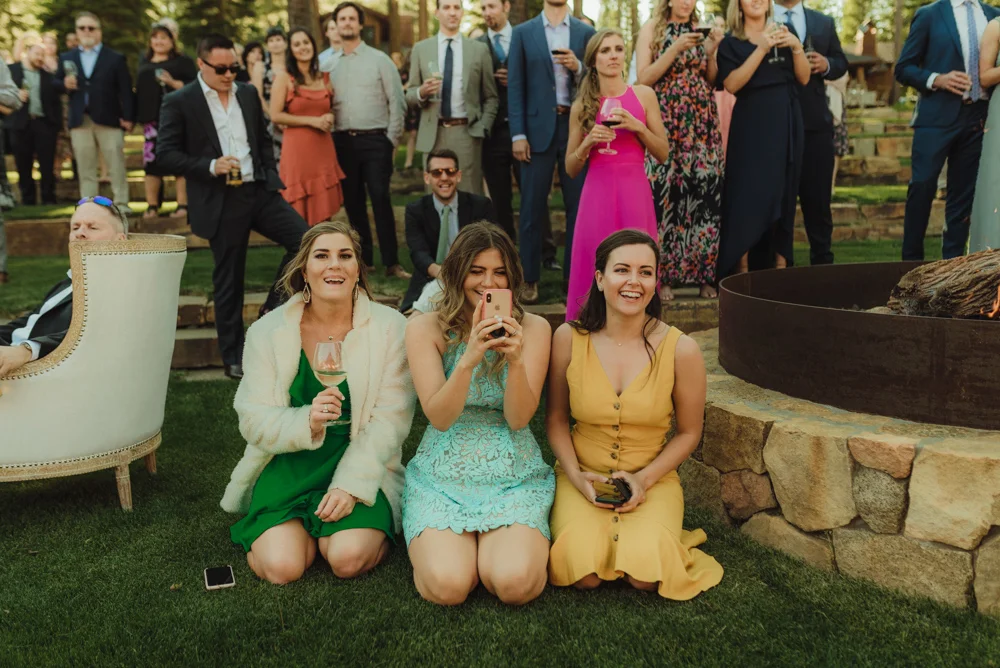 Martis Camp Wedding, guest's during the first dance photo