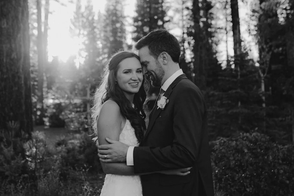 Martis Camp Wedding, bride smiling at the camera photo