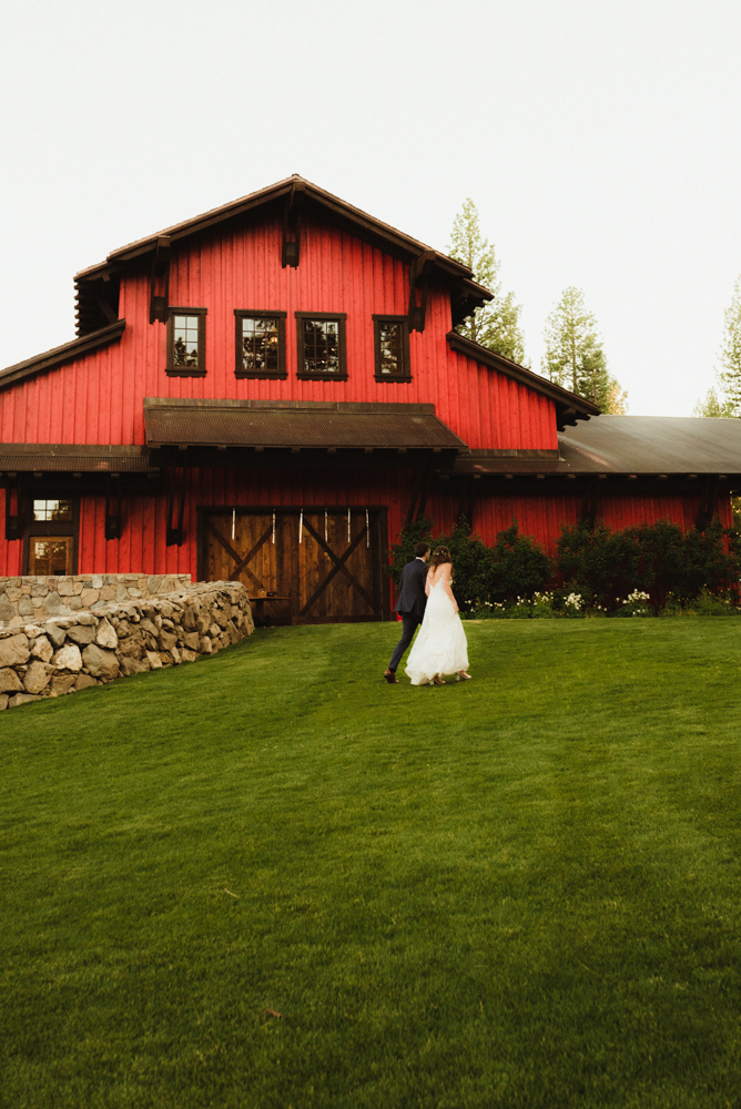 Martis Camp Wedding, red barn photo