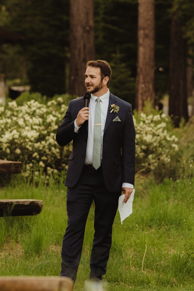 Martis Camp Wedding, best man speech photo