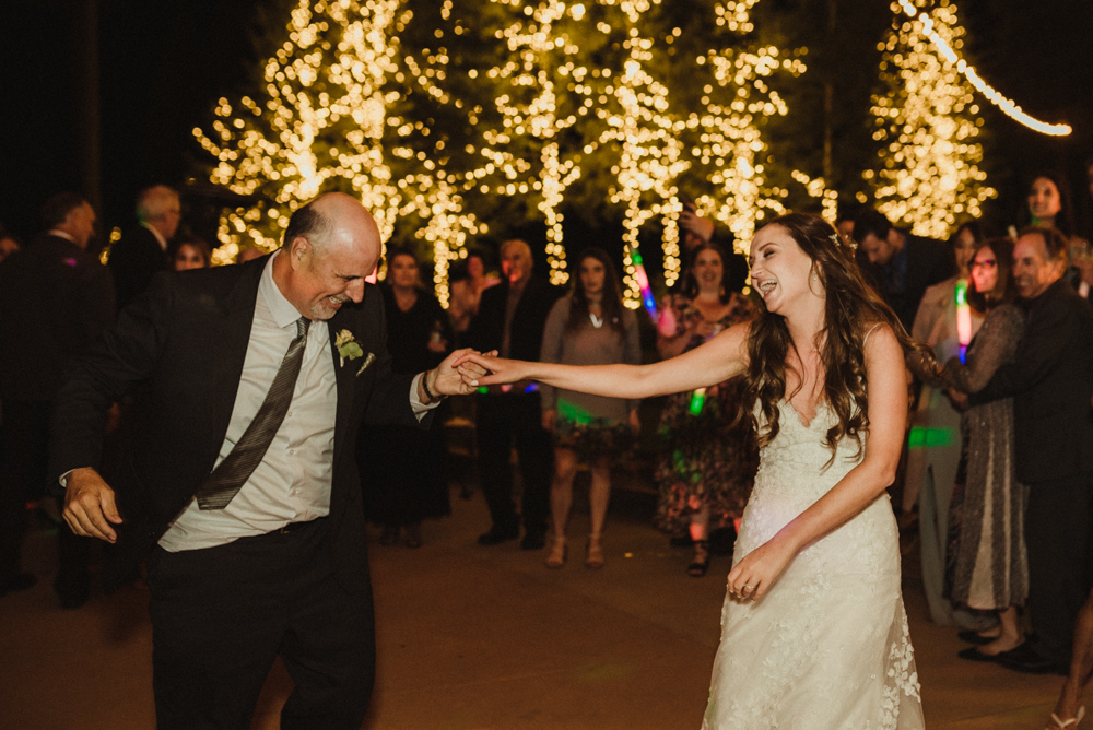 Martis Camp Wedding, step-dad dancing with bride photo