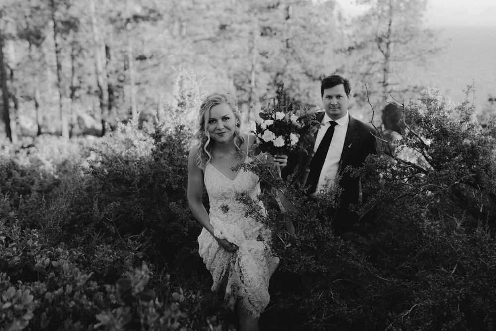 Lake Tahoe Elopement, photo of couple walking