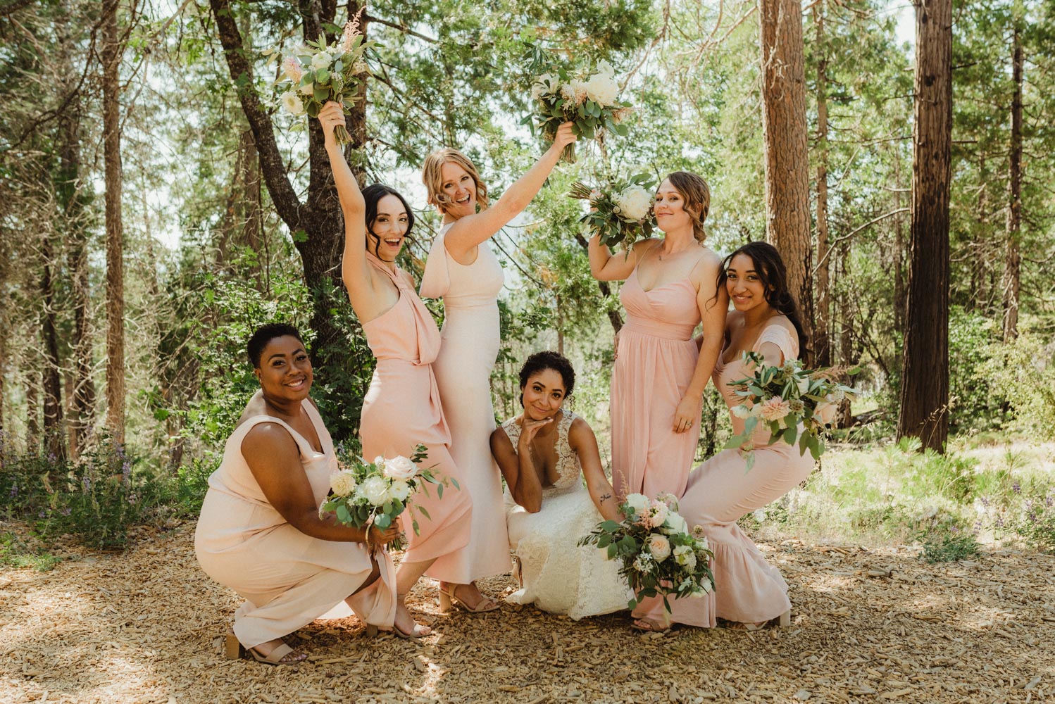 Rush Creek Lodge Wedding, photo of bridesmaids having fun