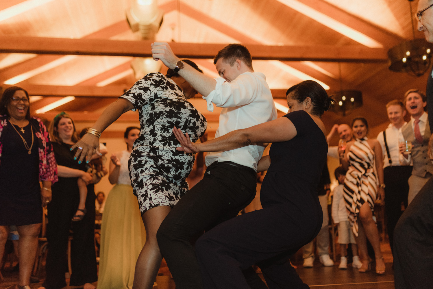 Rush Creek Lodge wedding, dance party photo